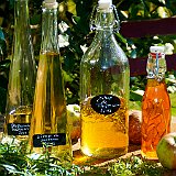 DSC03551  créations des sirops et vinaigres douces avec nos fruits du jardin